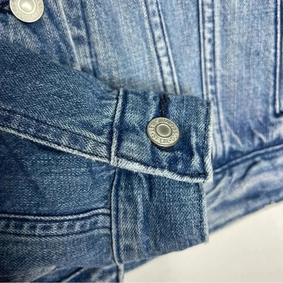 Levi's Blue Denim Button Trucker Jean Jacket Size Small - Picture 4 of 12